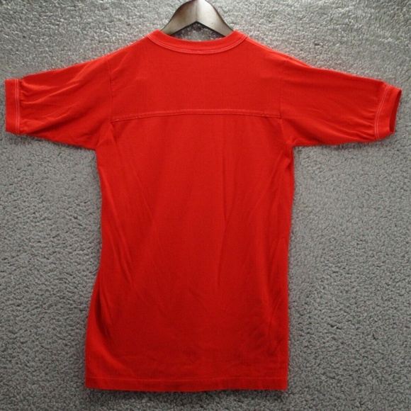 Adidas Shirt Adult Medium Vintage 1970s Silent Ringer Spellout Logo Orange Mens - Picture 11 of 14